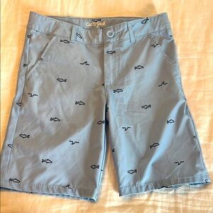Cat & Jack Light Blue Shark Patterned Shorts, size 10